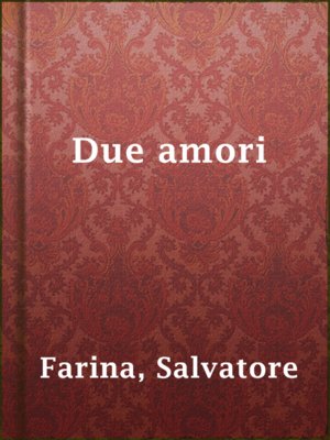 cover image of Due amori